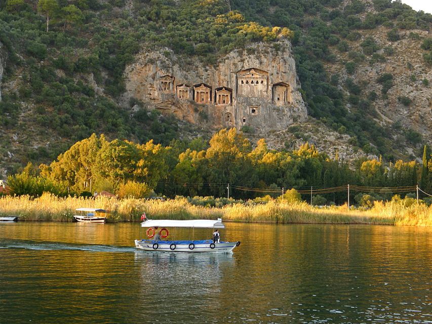 Marmaris: Dalyan Turtle Beach Tour with Mud Bath & Lunch - Lunch by the river and Caunos tomb stories