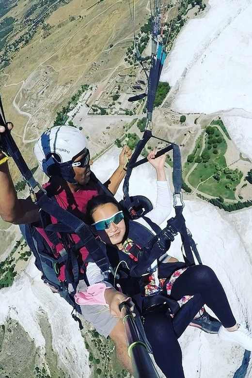 Pamukkale: Tandem Paragliding with Ancient Hierapolis Views - What You See Over Pamukkale, Cotton Castle, and Hierapolis