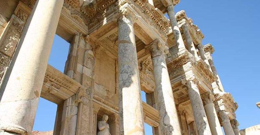 Private Ephesus, Terrace Houses & Sirince Village Tour - Celsus Library and the Odeon amphitheater: where the scale really hits