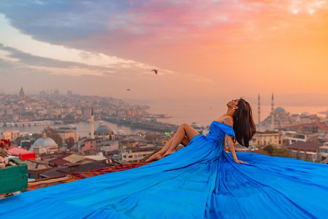 Rooftop Flying Dress Photo Shoot in Istanbul - Location magic: the Bosphorus viewpoint and why rooftop framing matters