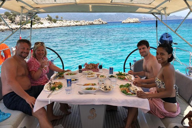 Sailing Day Tour with skipper and private chef in Kas Islands - Stop 5: Cukurbag Peninsula, pigeon island, and tea by sunset
