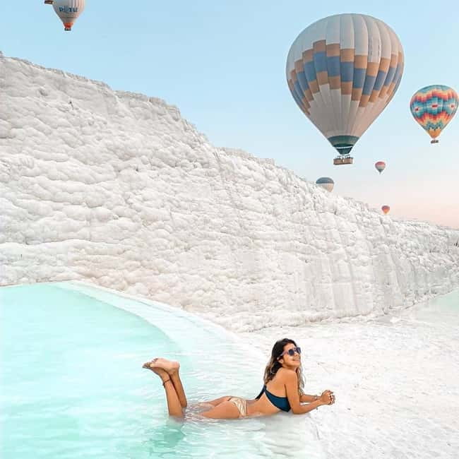 Side/Alanya: Pamukkale Hot Air Balloon Flight w/Lunch - From Side at Midnight, Then Sunrise Above Pamukkale