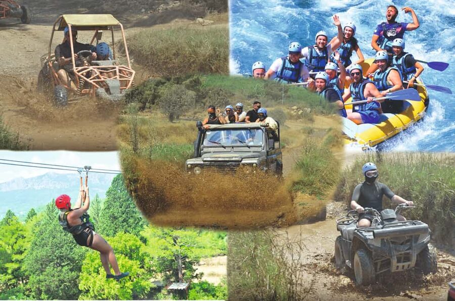 Side/Antalya: Jeep, Buggy, Rafting & Zipline Tour with lunch - Köprülü Canyon rafting from Side and Antalya, where the river does the talking