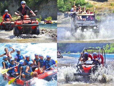 Side/Antalya: Jeep, Buggy, Rafting & Zipline Tour with lunch