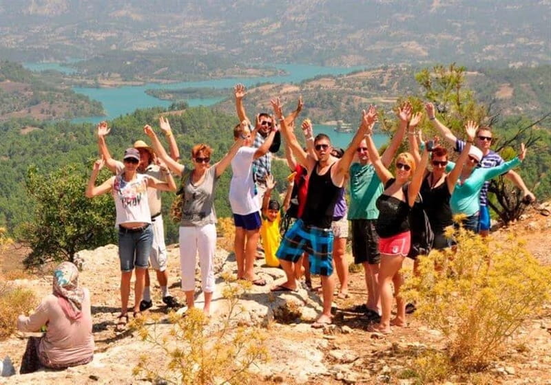 Side: Green Lake Boat Tour, Swimming, and Oymapinar Dam - The first cultural stops: mosque details and Lyrbe Agora context