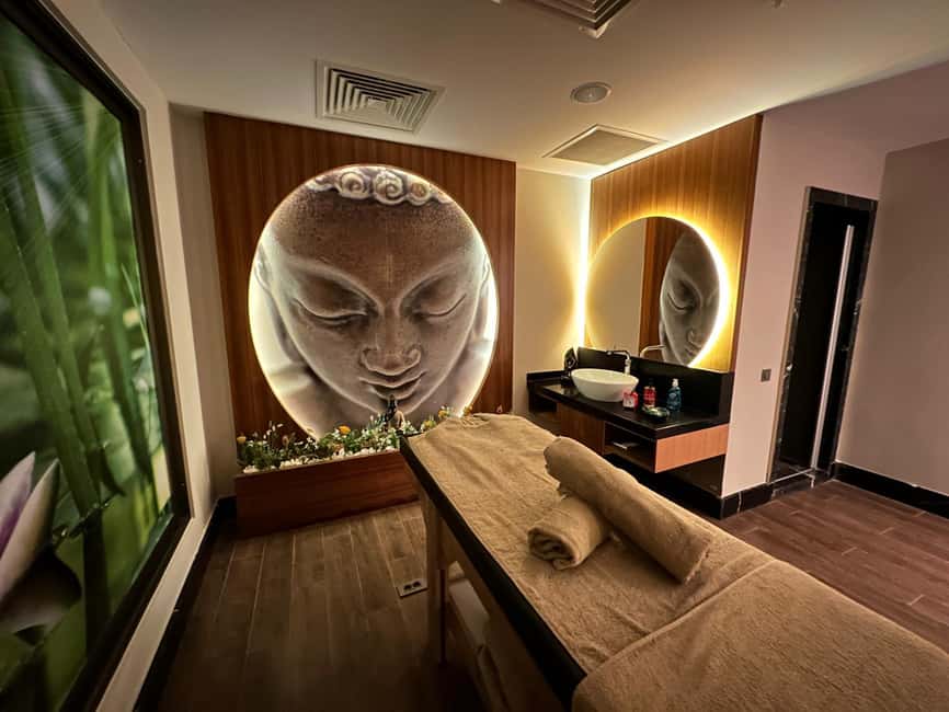 Side: Turkish Bath Experience with Massage & Hotel Pickup - Relaxation area, tea, and finishing in a calm way