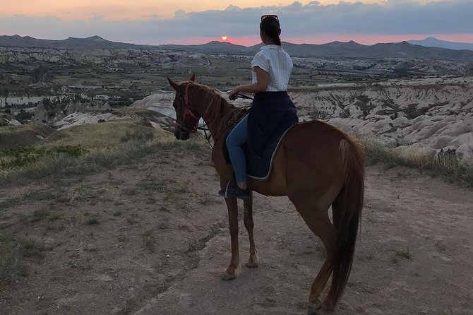 Sunset Horsebackriding-Tour through the Valleys of Cappadocia - Red Valley climb and the Cross Church Cafe break
