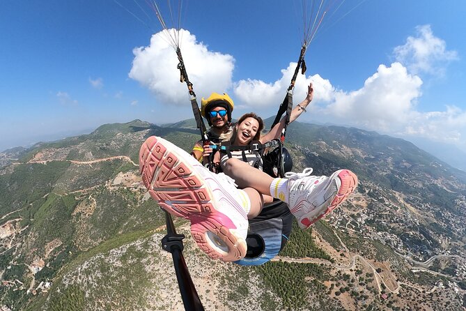 Tandem Paragliding in Alanya, Antalya Turkey with a Licensed Guide - Up in the air: Alanya, the castle, and sea views from about 1,000 m