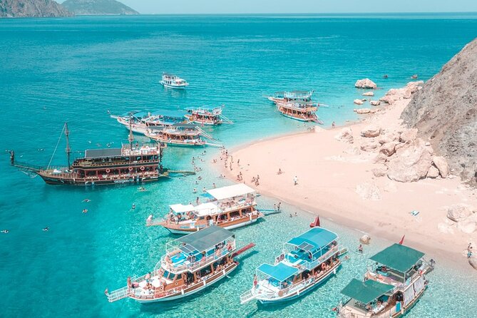 Turkish Maldives Suluada boat Tour with lunch from Antalya - Entering Suluada: swim time, white sand, and protected bays
